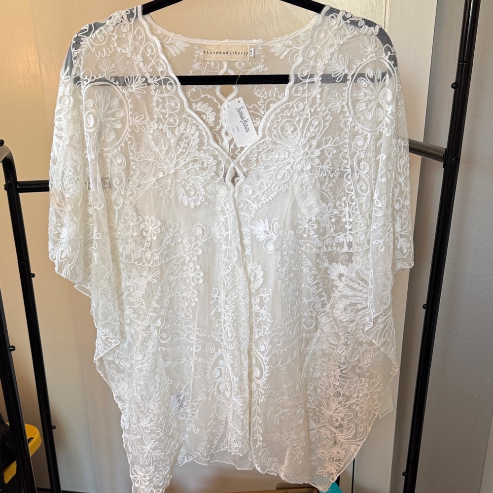 Elegant White Lace Blouse